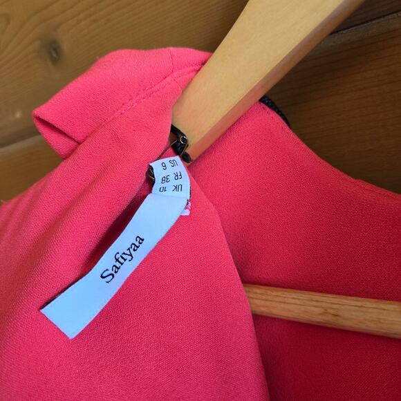 Safiyaa Alambra Grenada Long Dress Heavy Crepe NWT US 6 FR 38 Formal Maxi Gown - Picture 7 of 10